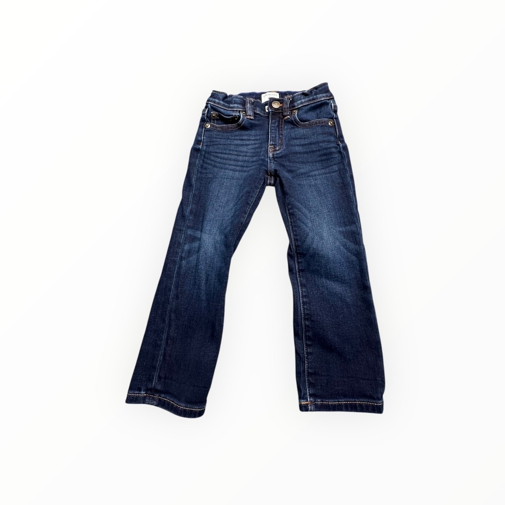 Crewcuts Jeans Kids‎ 3 Dark Blue Slim Fit Adjustable Waist Stretch Denim 3507